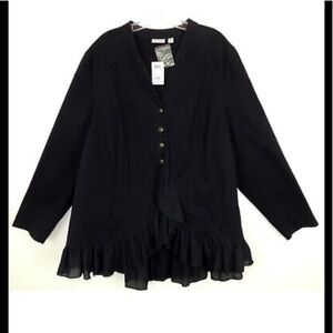 Logo by Lori Goldstein Ruffles Dutton Blazer/Jacket ?.